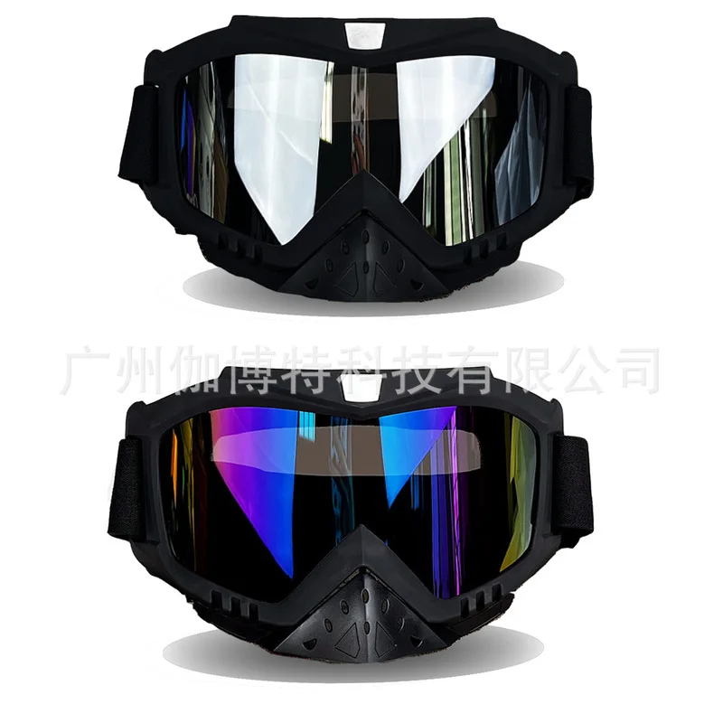 Face shield , motorcycle , mountain bike , windproof and sandproof , half helmet goggles, nose-prote