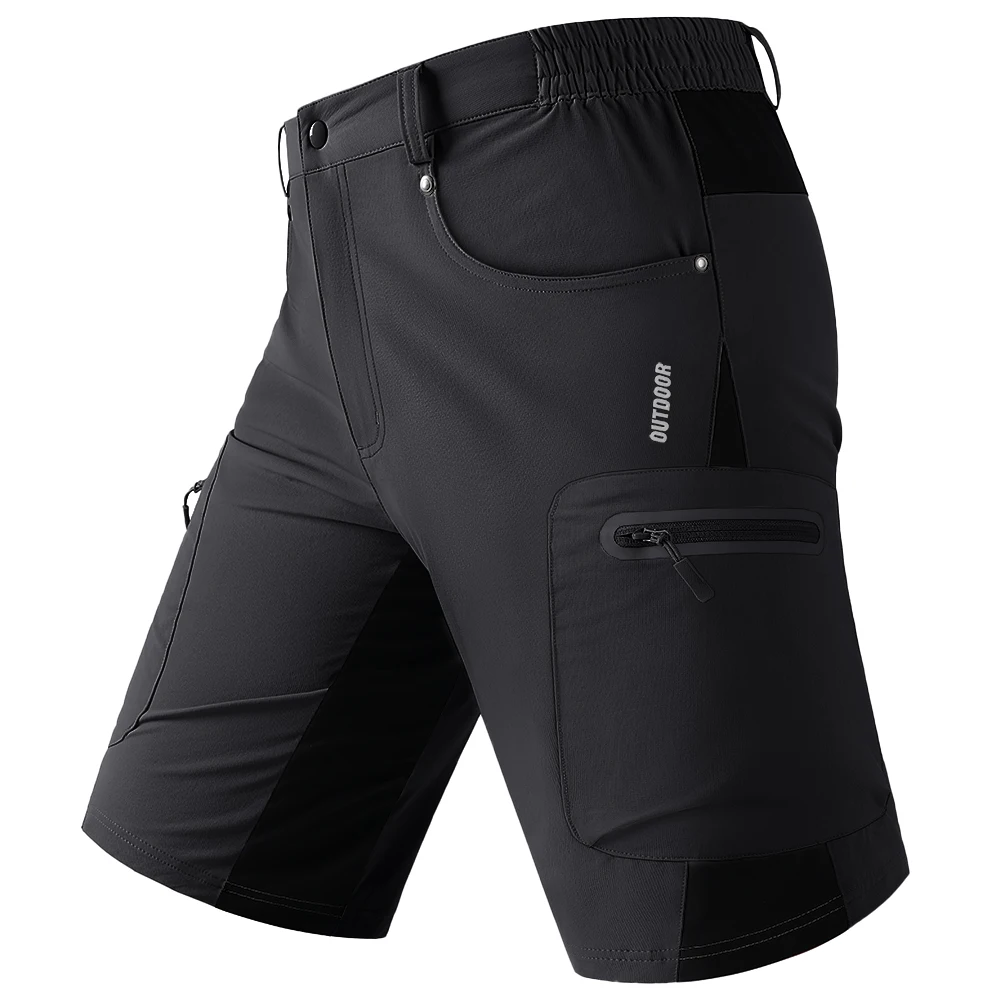 

2026 New Quick Dry Cargo Shorts Mens Lightweight Work Cargo Shorts Multi Pockets Waterproof Outdoor Hiking Fishing Shorts Male
