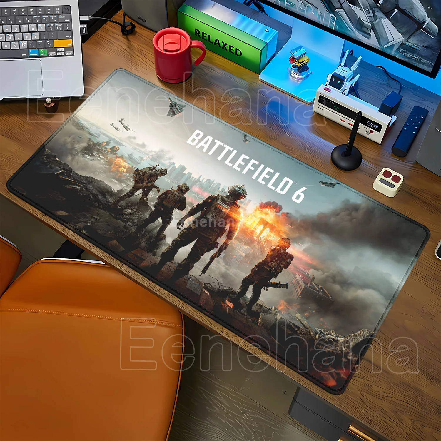 

Новый коврик для мыши для киберспорта Battlefield 6, большой игровой офисный аксессуар, коврик для мыши HD, игровой нескользящий резиновый оверлок, настольный коврик