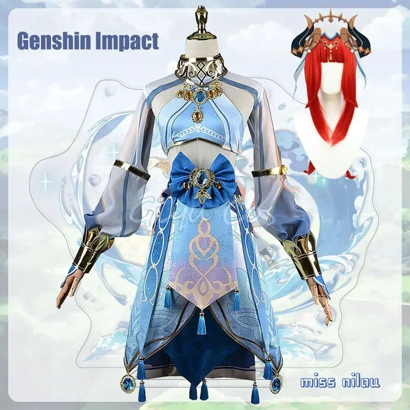 Nilou Cosplay para Mulheres, Genshin Impact, Uniforme Carnaval, Jogo Anime, Trajes de Halloween