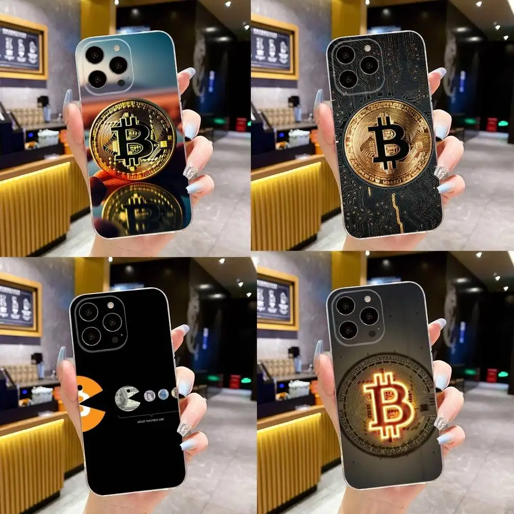 

Bitcoin Phone Case For iPhone 16,15,14,13,12,11 Plus,Pro,Max,XR,XS,X,7,8 Plus,SE,Mini Transparent Soft Cover