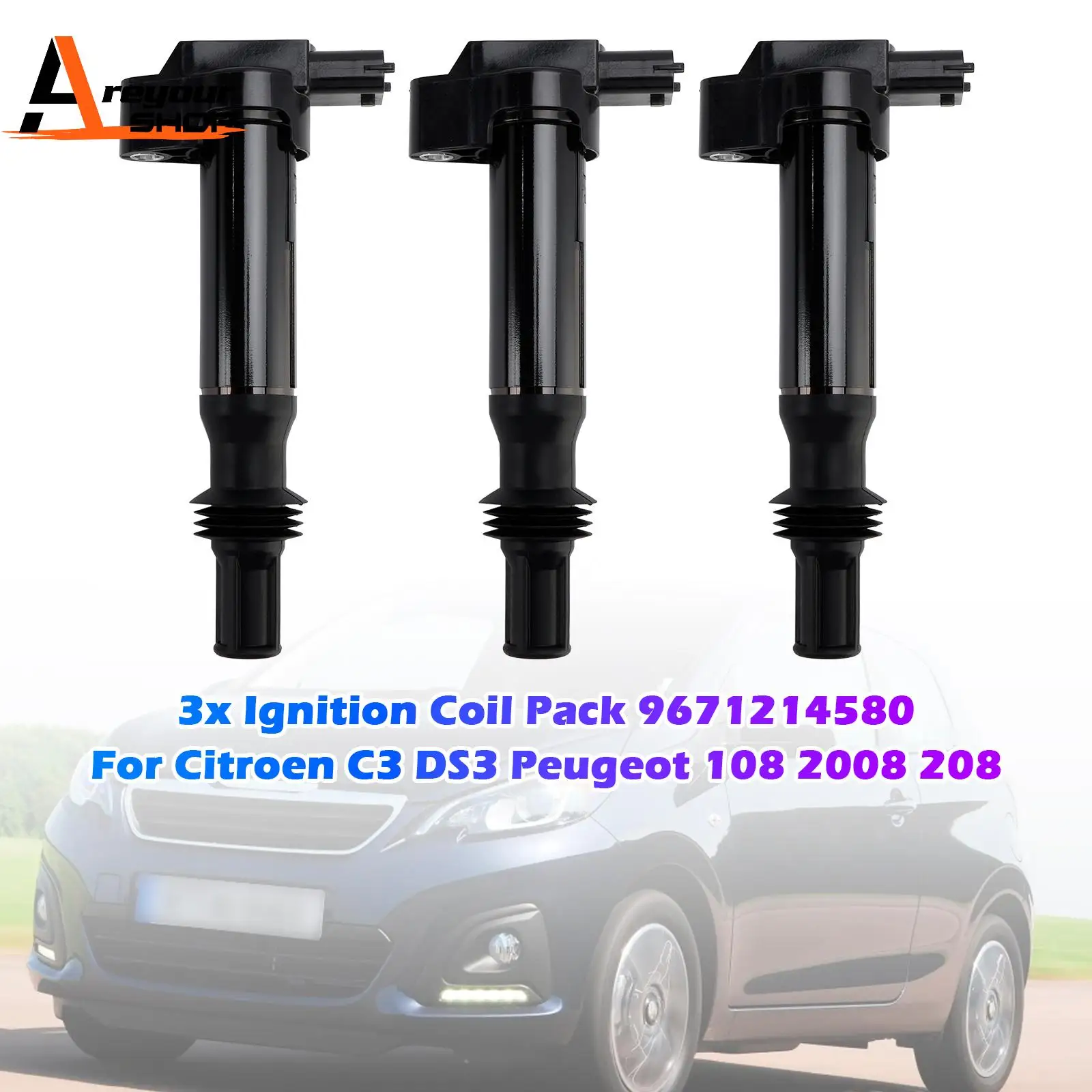 3X Ignition Coil Pa…