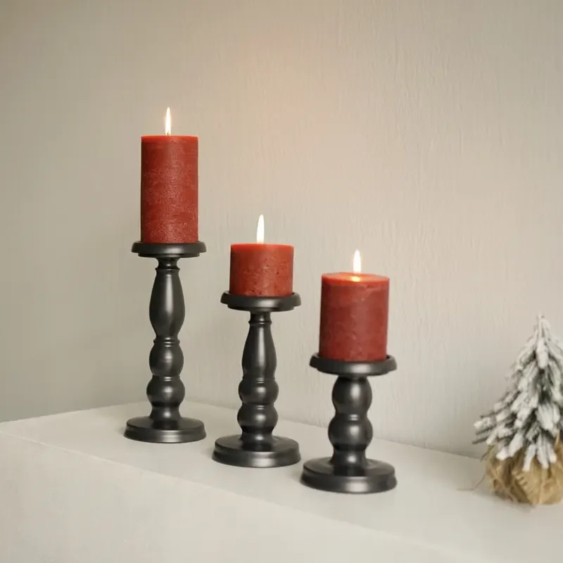American Vintage Candle Holders, Wedding Centerpieces, Iron Candelabra, Home Decoration, Black and White
