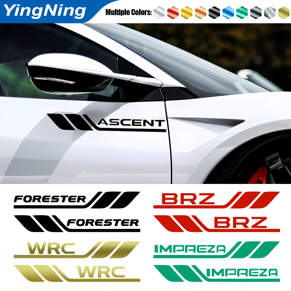 

2pcs Car Side Sticker Car Trim Door Vinyl Decal Sticker For Subaru Logo Legacy Outback Forester Impreza WRX BRZ Auto Accessories