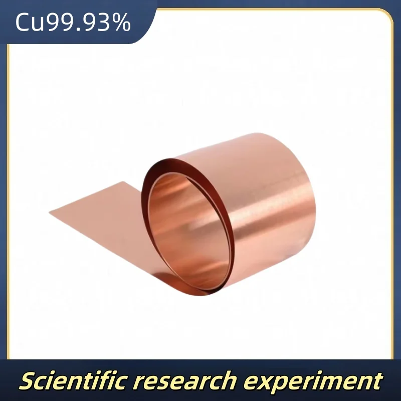 

High Purity Metal Copper foil Copper SHeet Thickness 0.01mm to 0.5mm The Width is 100mm and the Length is 1m Cu99.93%