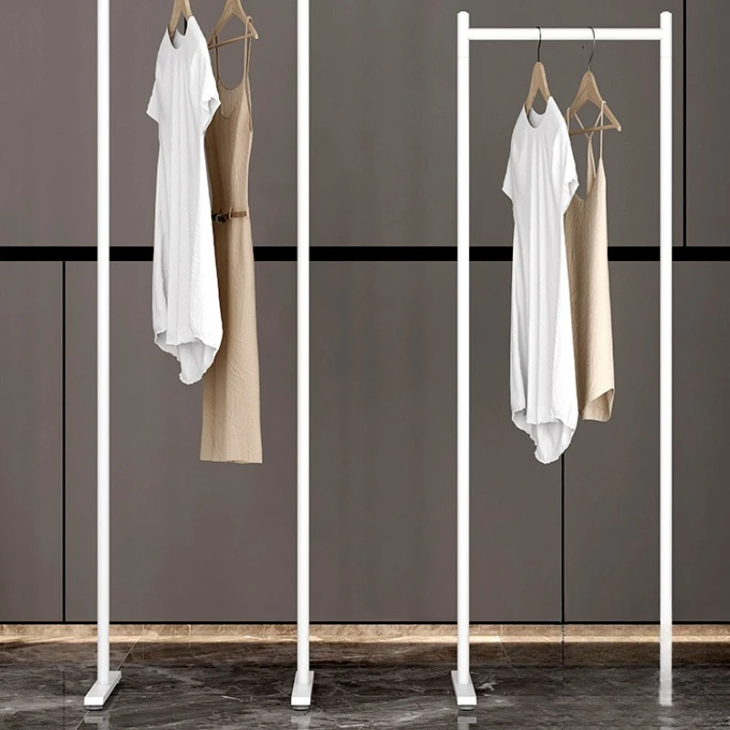 

Light luxury small hanger floor-to-ceiling bedroom room drying clothes storage rack single pole drying hanger narrow coat