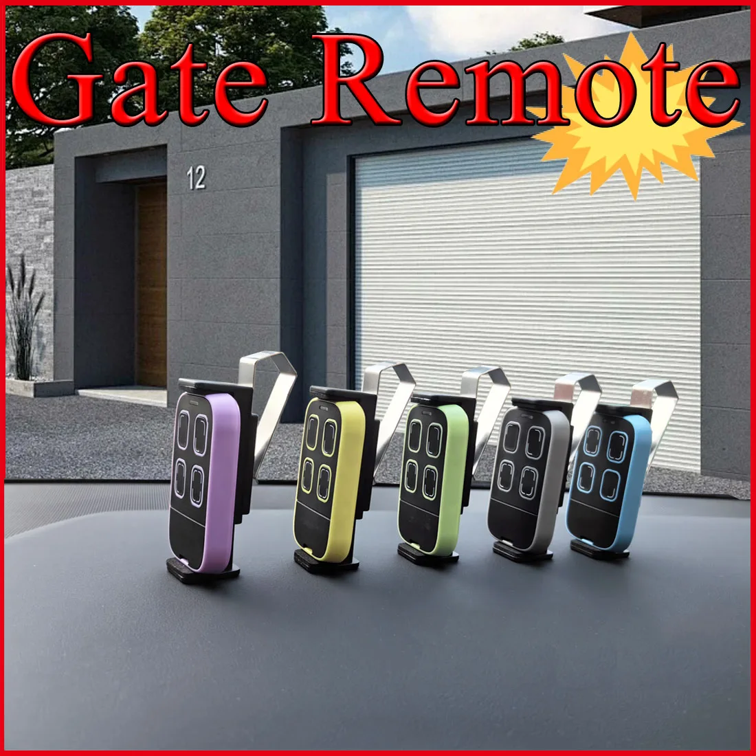 Universal gate remote control Garage Door Control 4 in 1 Multifrequency Remote With Clip 280-868mhz Rolling Code Transmitter