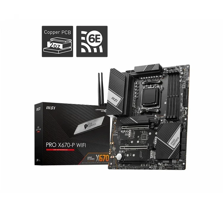 

MSI PRO X670-P WiFi game board ATX-supports AMD 7600X-7700X-7900X-7950X processor, AM5-DDR5 ,Wi-Fi 6E.