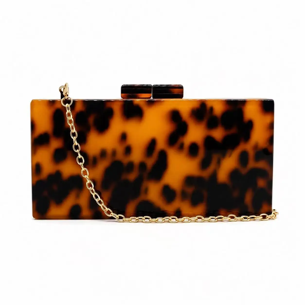 Dinner Retro Amber Trendy Acrylic Shoulder Chain Bag