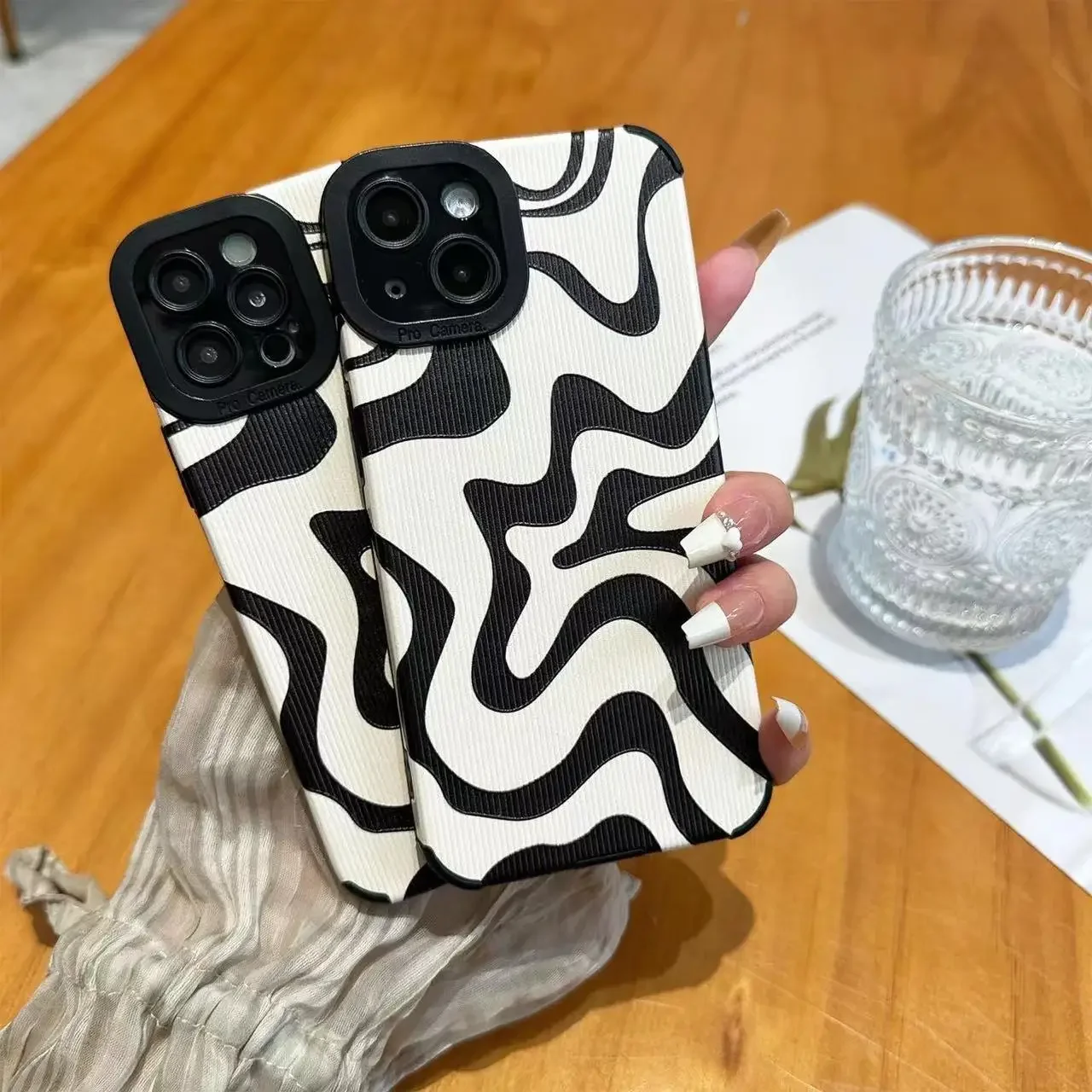 Capa de telefone à prova de choque Zebra, capa para iPhone 11, 12, 13, 14, 15, 16 Pro Max