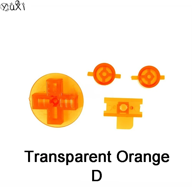 YuXi-Multi Color Clear Plastic Botão para Gameboy Classic, Botão D-pad, DIY Botão Set Substituição, Substituição para GB, DMG, A, B, 1Set