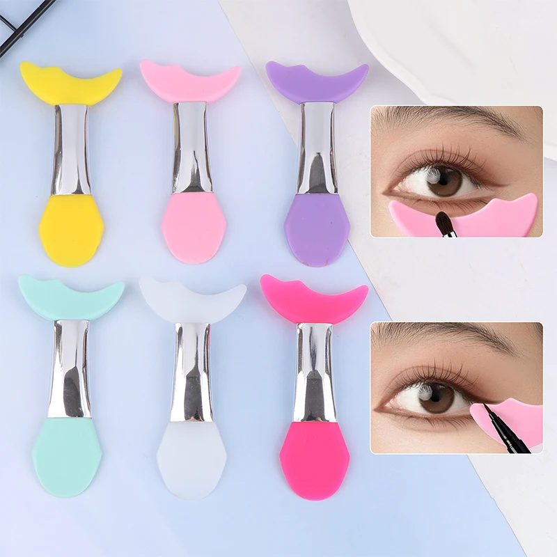 1pcs Silicone Eyeliner Auxiliary Artifact Cosmetic Products To Draw Eyeliner Eyebrow Lipstick Auxiliary Tool