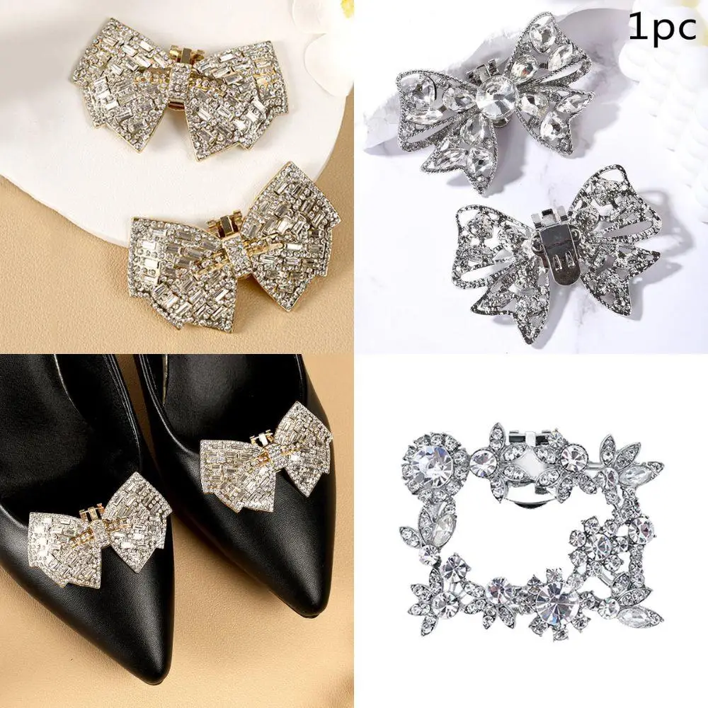 

1PC Crystal Women Shoes Buckle Metal Decorative Shoe Clip Bride Shoe Clip DIY Accessories For High Heels Jewelry Wedding Shoes