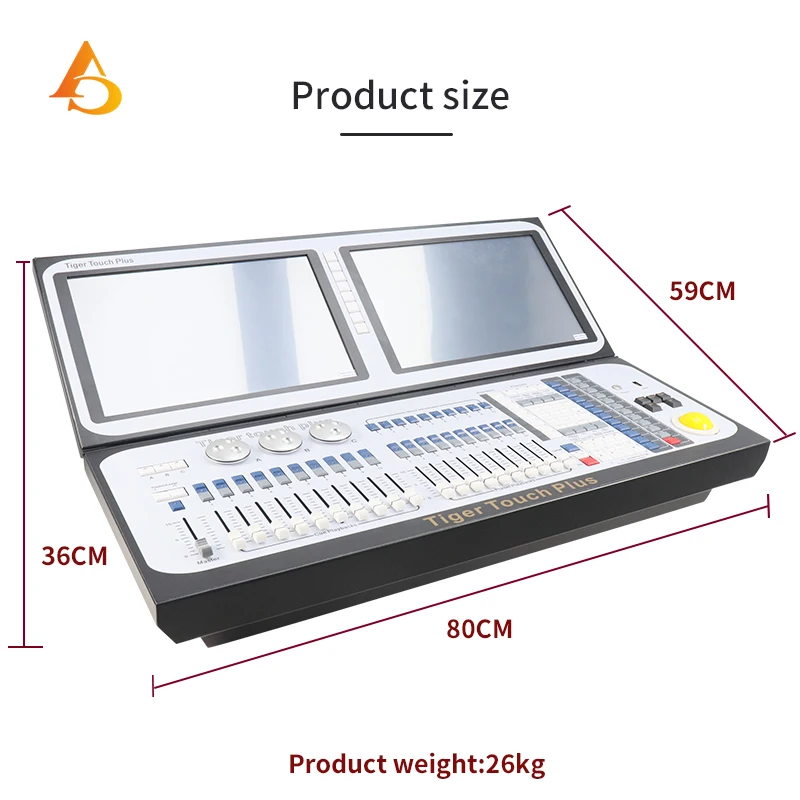 Imagem -04 - Tiger Touch Plus Console Dmx512 Tela Dupla Console de Iluminação de Palco Tigre Mais Iluminação Dmx Fácil Operar Console Controlador dj