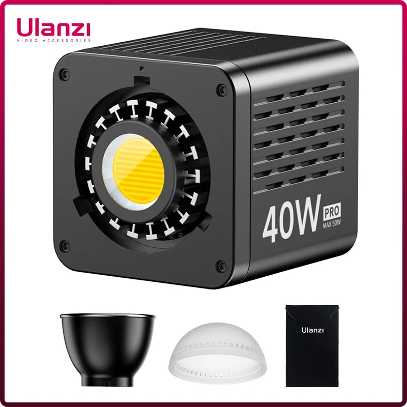 

Ulanzi L023 40W Pro Portable LED Video Light Bi-Color COB Photographic Studio Light 2500K-6500K 3400mAh for Video Livestreaming