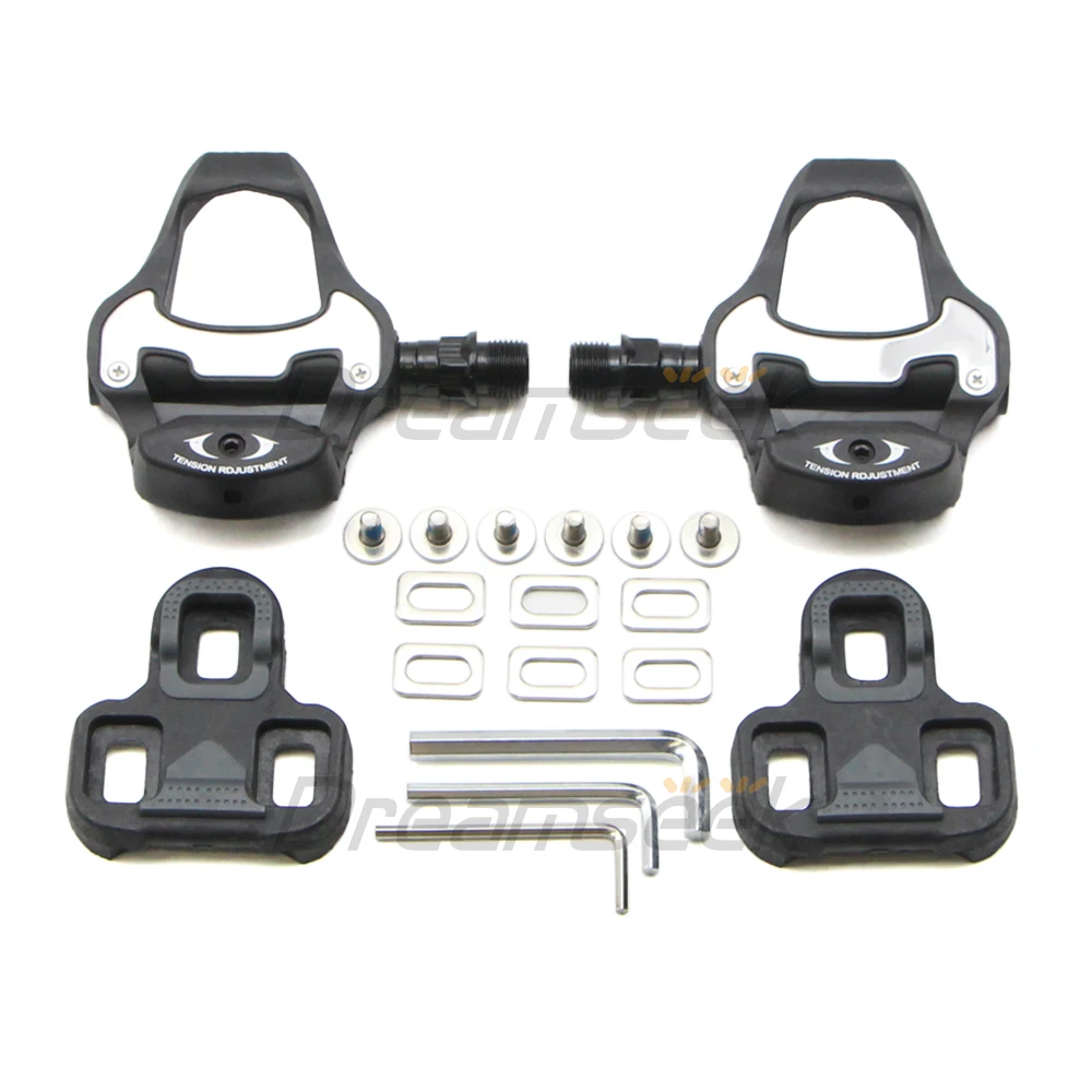 Road Bike Clipless Pedal Set For SPD / LOOK System Self-Lock With Cleats Bicycle Sealed Pedals 9/16