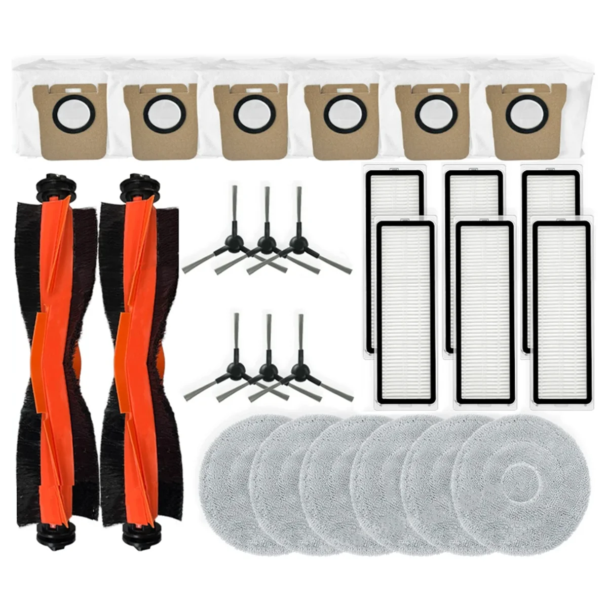 

Hot sale For Robot Vacuum X20 Max / D109GL Vacuum Cleaner Parts Main Side Brush Hepa Filter Mop Cloth Dust Bags