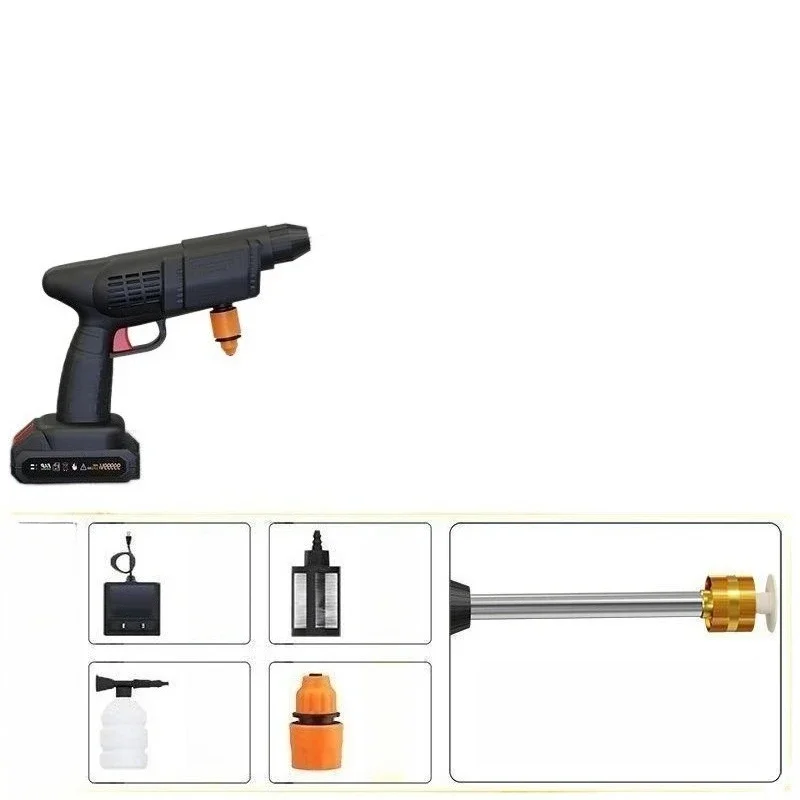 

Wireless car washing machine high pressure water gun, household lithium battery electric water grab, artifact spraying machine
