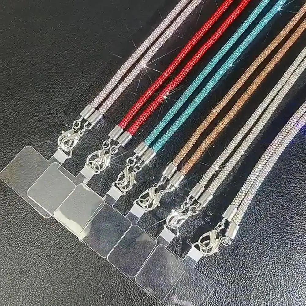 

Luxury Crystal Rhinestone Phone Lanyard Bright Bling Bling Phone Anti-lost Rope Hanging Cord Phone Accessories Keychain