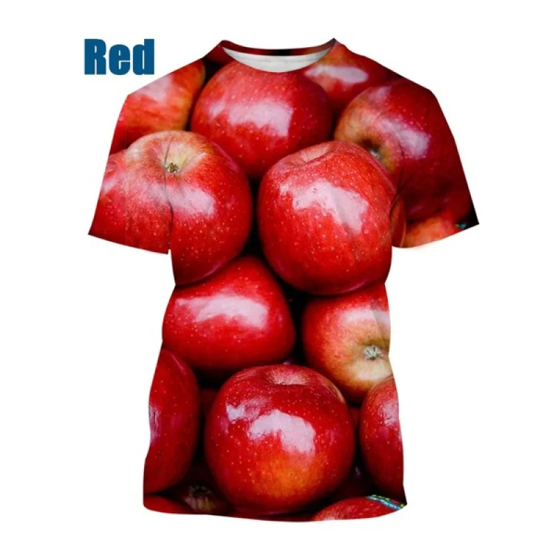 2022 The Fresh Fruits Food  3D All Over Print T Shirts Short Sleeve Funny Casual Hip Hop Shirts Top Tee Women Men