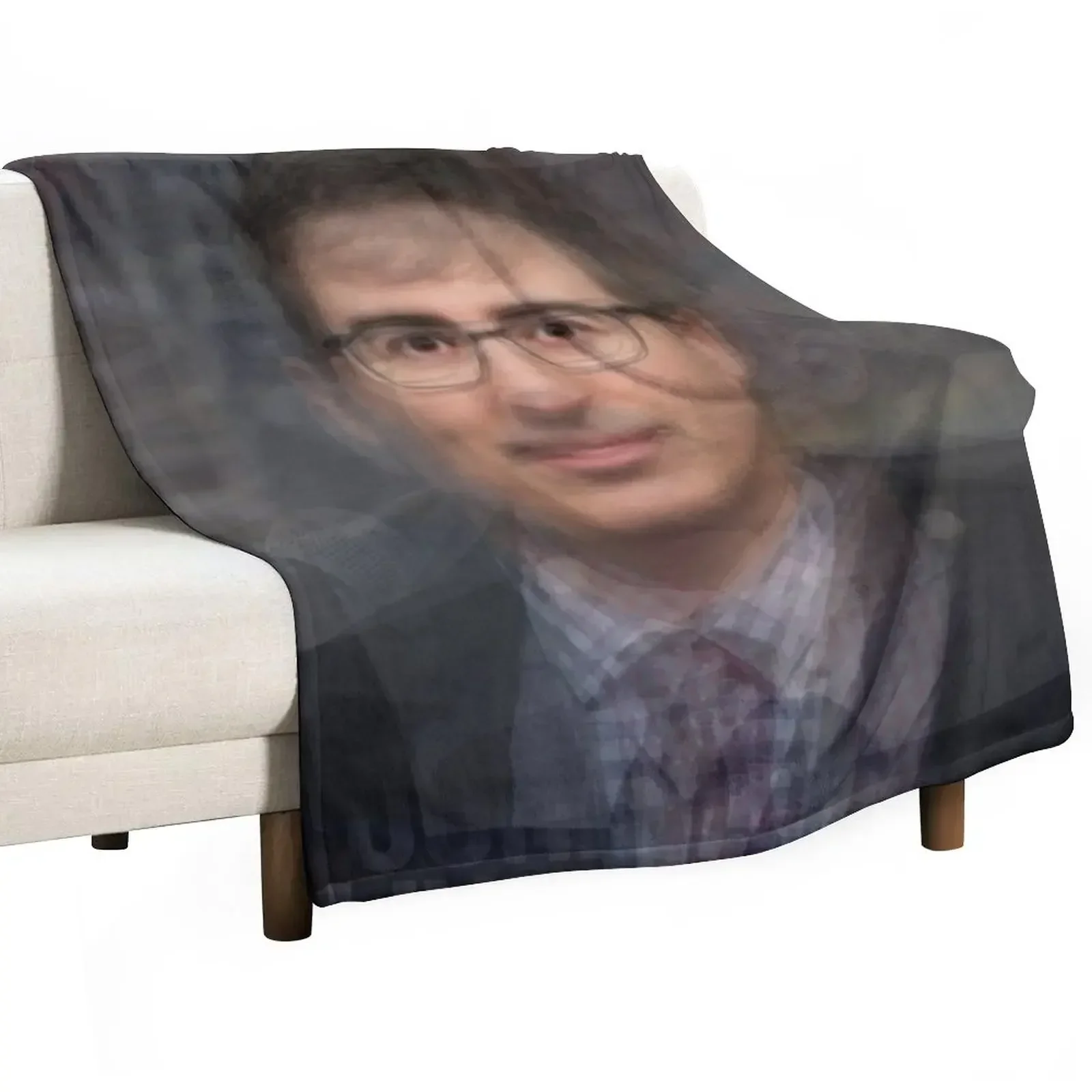 

John Oliver Portrait Overlay Throw Blanket Flannel Fabric Stuffeds Soft Plaid warm for winter Blankets