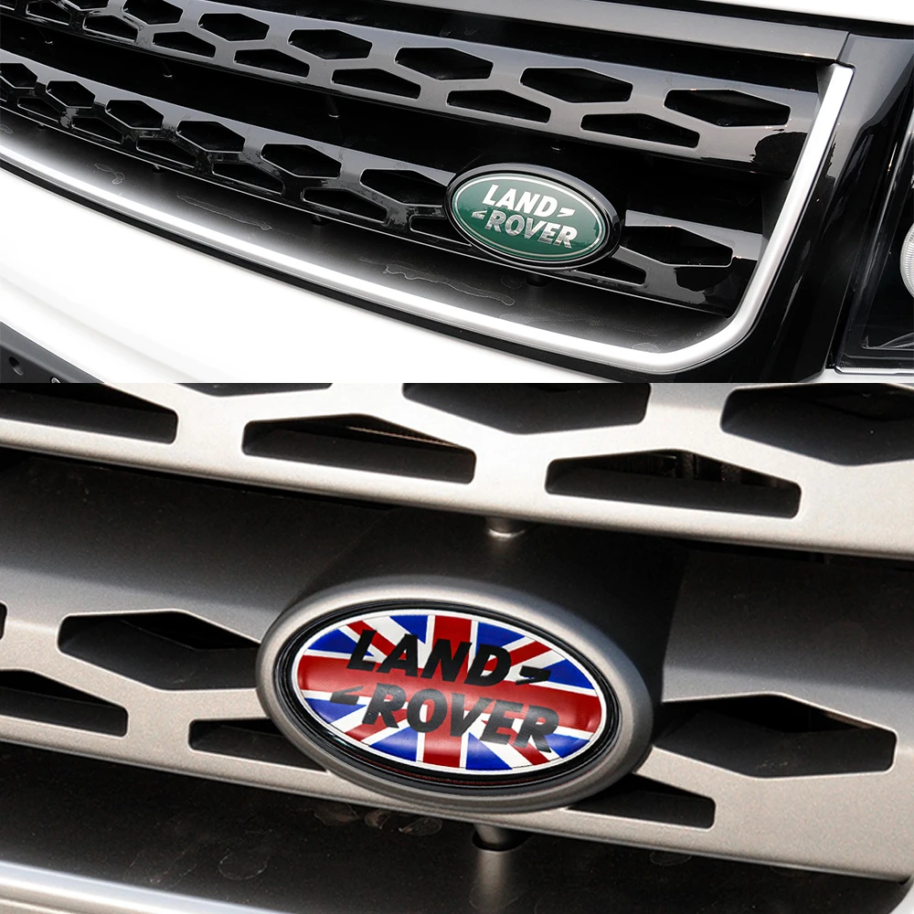 8.6cm Car Front Grille Trunk Badge Sticker Body Sticker For Land Rover Range Rover Evoque Discovery 3 4 Defender 4 Car Styling