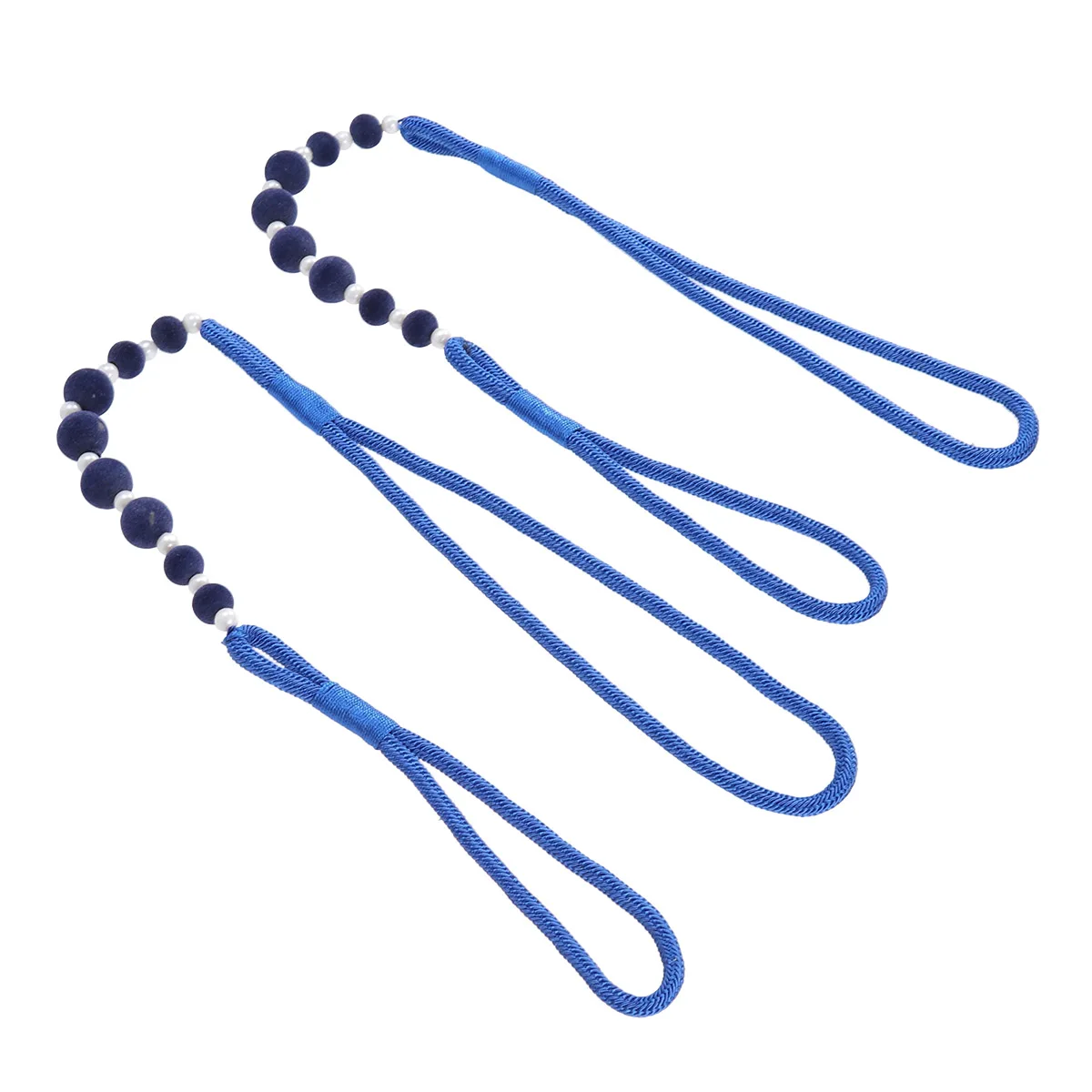 

Curtain Tiebacks Beaded Heavy Duty Sturdy Decorative Holdbacks For Drapes Windows Elegance Tie Backs Decor Blue