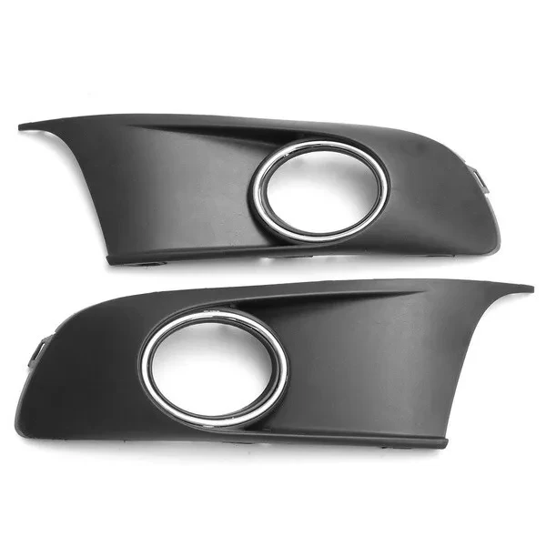 For VW Caddy Touran 2010+ Bumper Fog Light Lamp Chrome Trim Covers & Grills 2pcs ABS Front Grille Left / Right