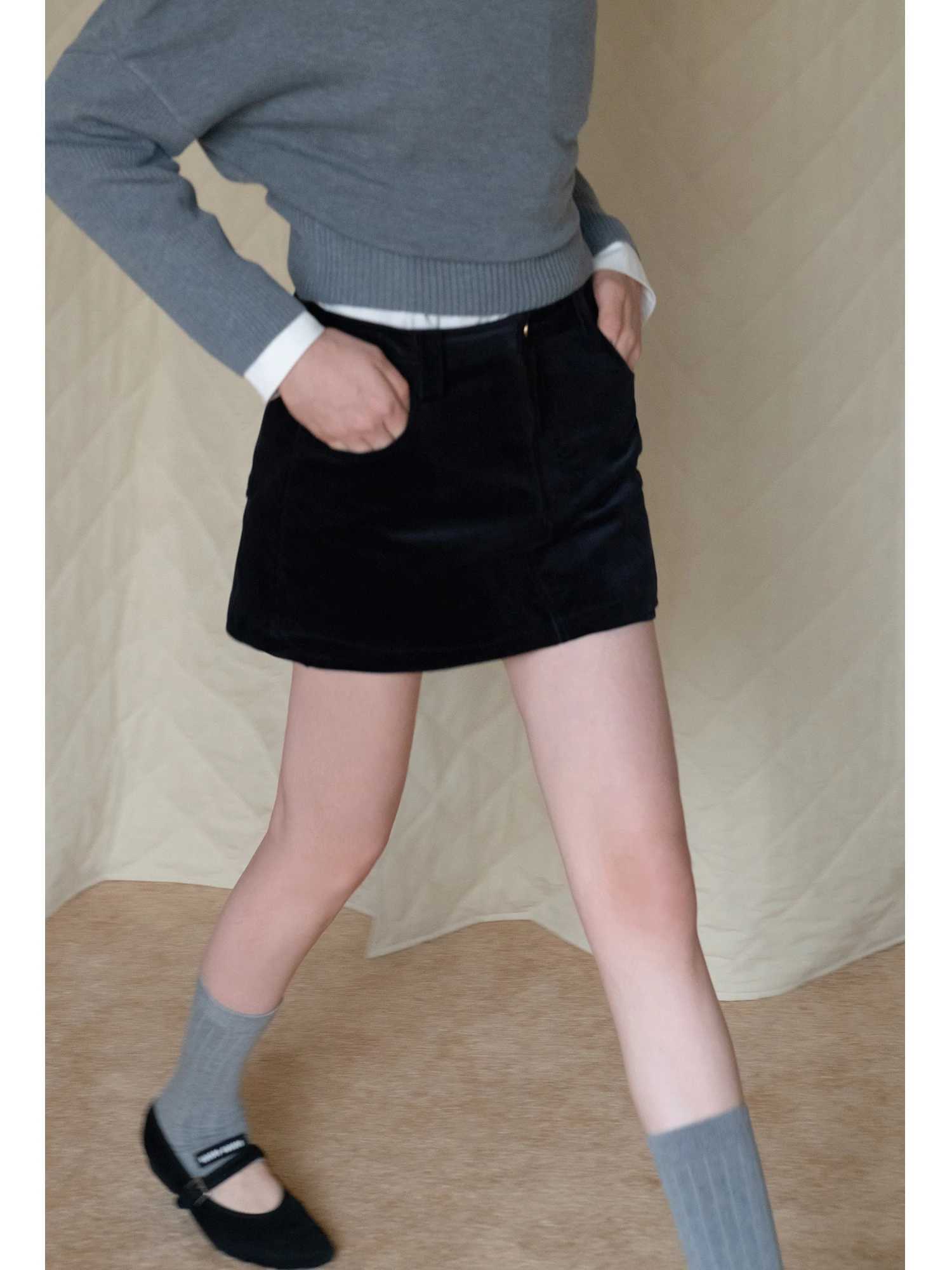 

Вельветовые прямые ноги с высокой талией, повседневные, однотонные, универсальные, из смеси хлопка, для похудения, осень-зима, новые Sle EGGKA