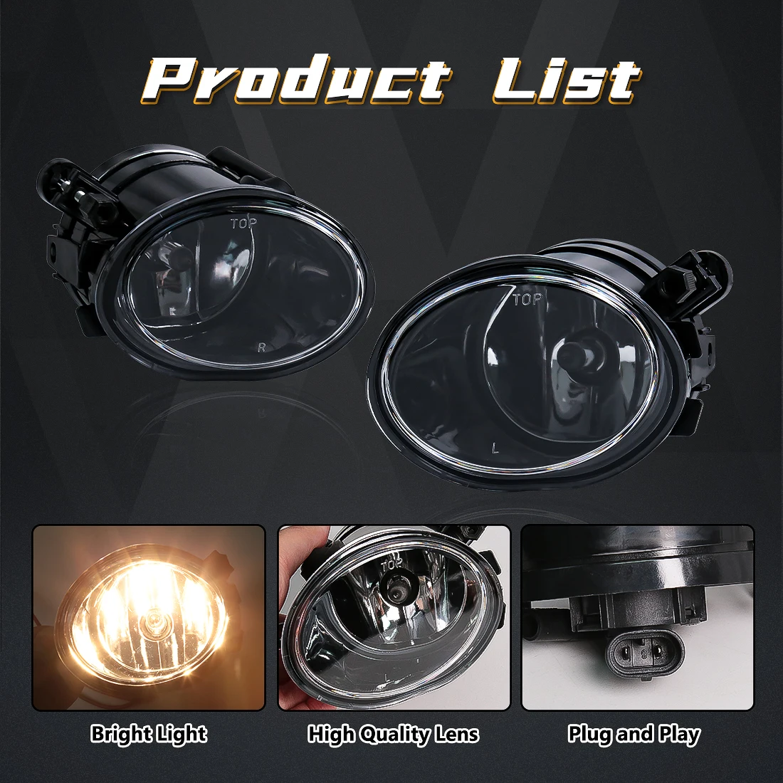 For BMW E39 M5 2001 2002 2003 E46 3 Series M3 2002 2003 2004 2005 2006 Fog Light Halogen LED Bulb Car Front Bumper Lamp