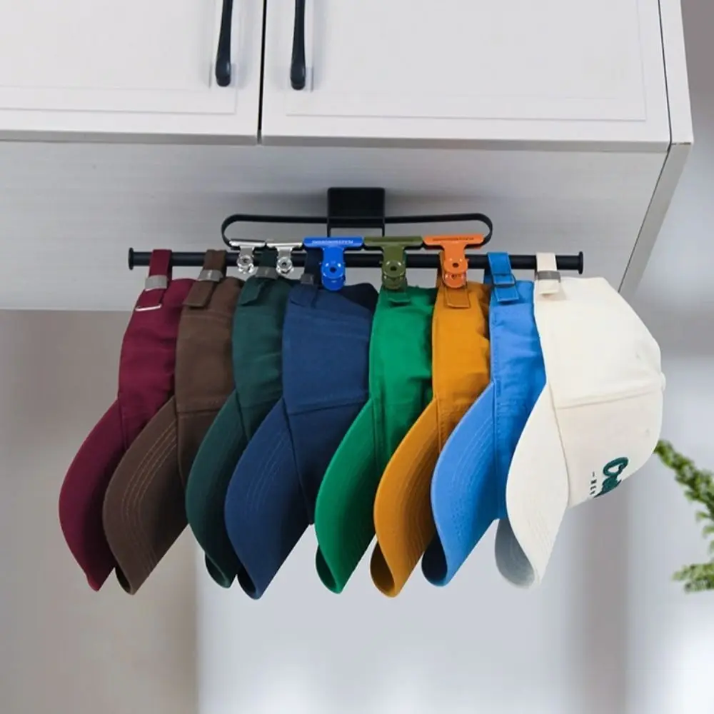 

Stainless Steel Adhesive Hat Hooks Cap Organizer Hanging Holder Hat Holder Towel Rag Rack Walls Storage Finishing Rack Kitchen
