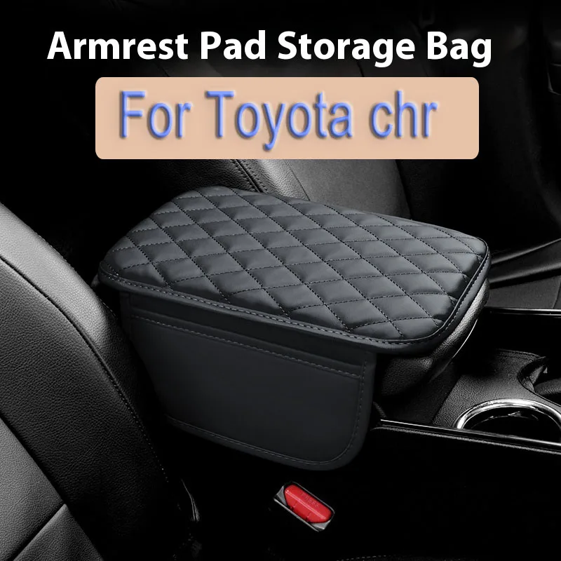 Car Accessories Armrest Box Height Increase Pad Storage Bag Center Console Cover for Toyota Chr Rav4 Corolla Hilux Yaris