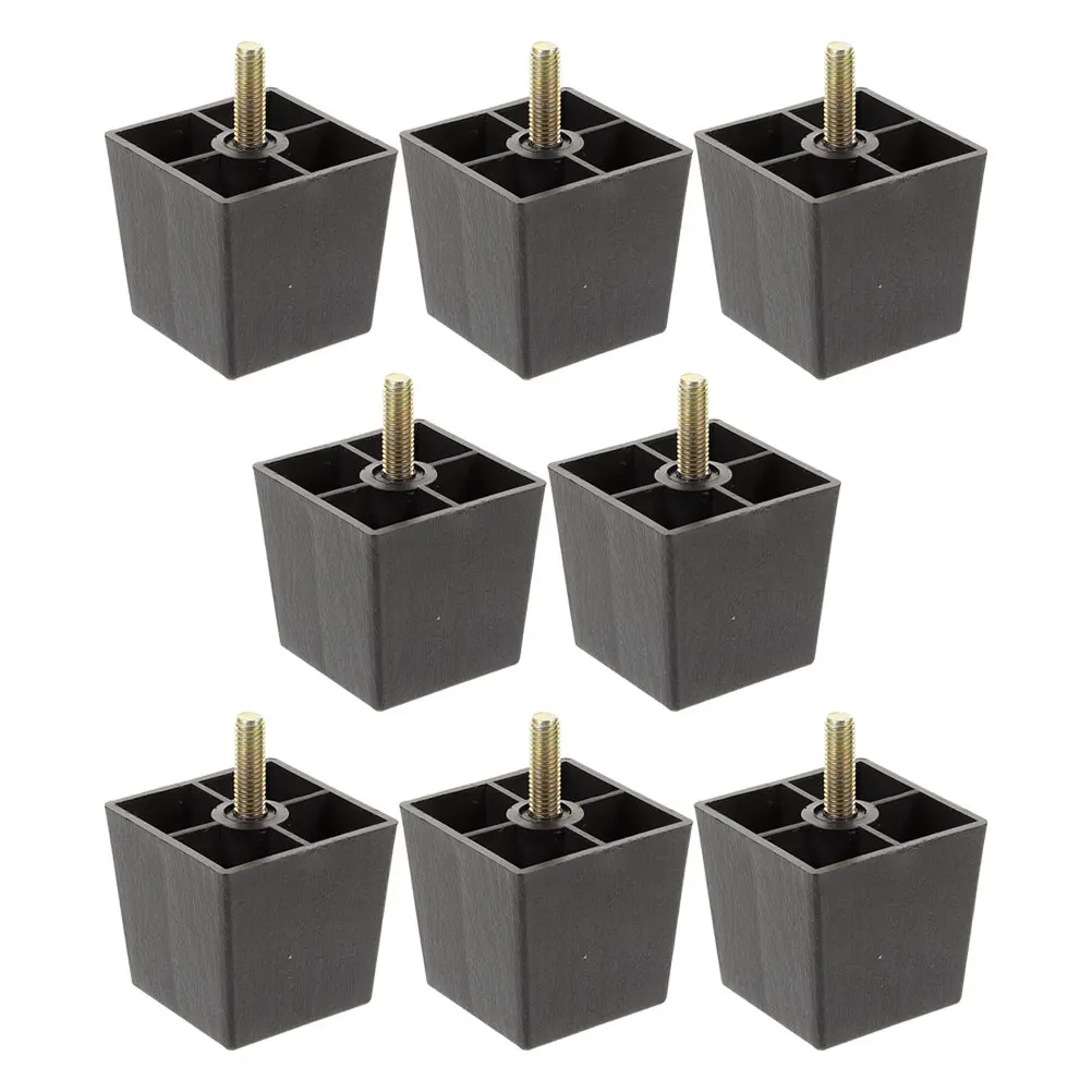 

8Pcs Square Sofa Legs Adjustable Height Metal Wood Furniture Feet for Couch Chair Bed Table Modern Replacement Leg Set