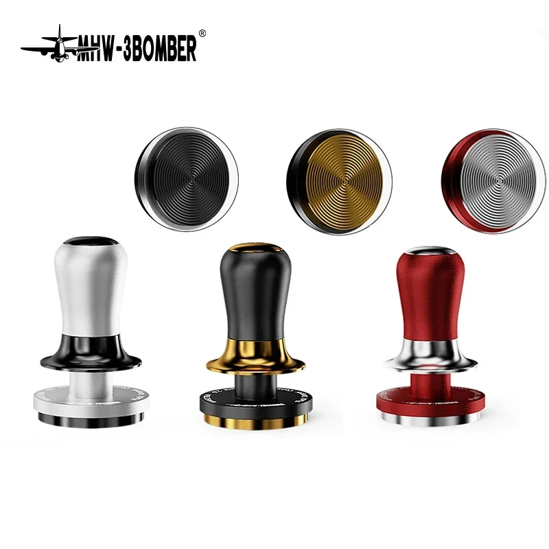

MHW-3BOMBER 58.35MM Coffee Tamper 30lb Constant Pressure Espresso Tamper Metal Coffee Leveler Professional Barista Accessories