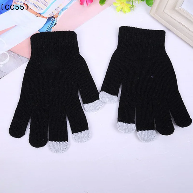 ieniaCC55 Parque Warme Strickhandschuhe Winter Dicke warme Outdoor-Handschuhe für Männer Frauen Handy Touchscreen