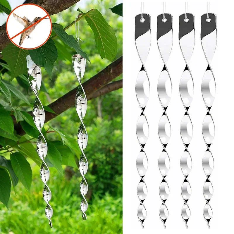 

10/20/30Pcs Anti Pigeon Bird Repeller Reflective Stick Scare Bird Wind Spiral Rotating Garden Ornaments Raven Birds Away Scarer