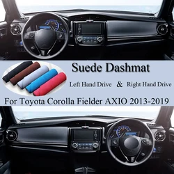 For Toyota Corolla Fielder AXIO Wagon E160 2013 2014 - 2019 Suede Leather Dashmat Dash Mat Cover Dashboard Pad Carpet  Accessory