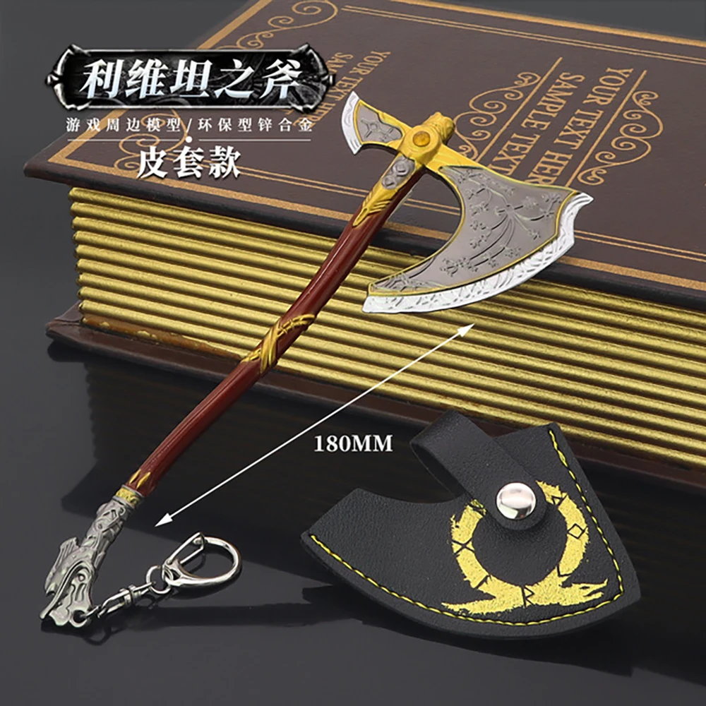 God of War Kratos The Leviathan Axe Game Ghost of Sparta Anime Katana Keychain Weapon Model Toys for boy Game for child Boy Gift