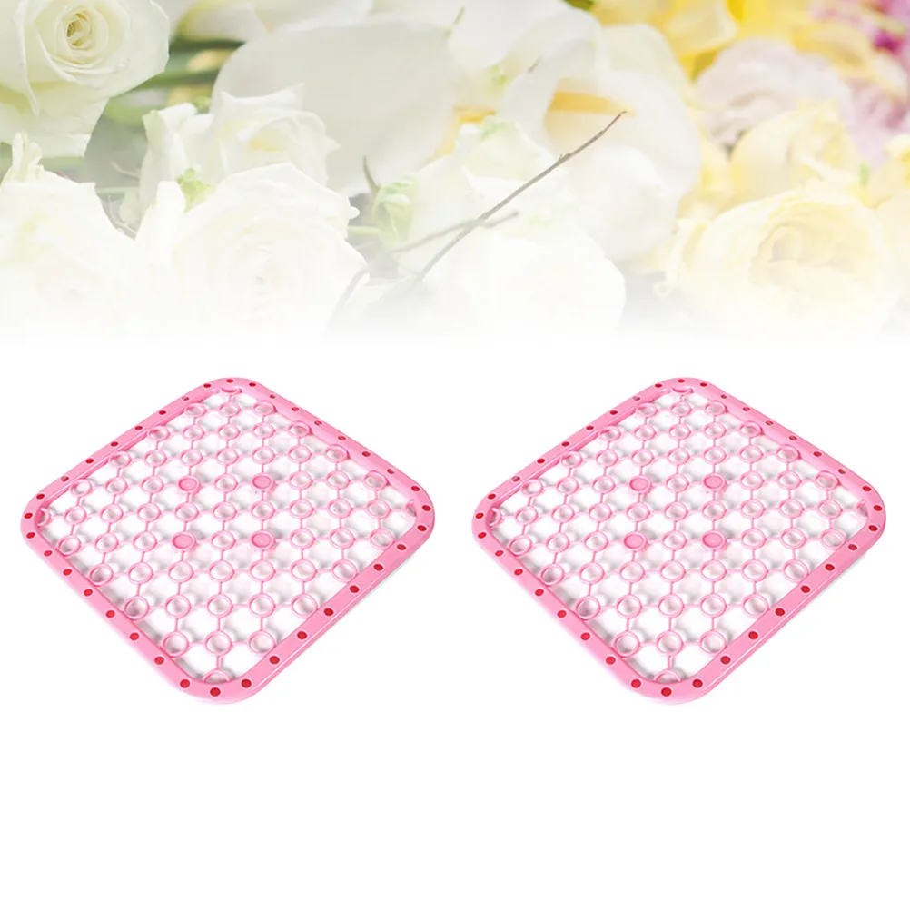 

Комплект из 2-х многофункциональных квадратных ковриков-фильтров для кухонной раковины, изоляционная подкладка, подставка для посуды, розовый