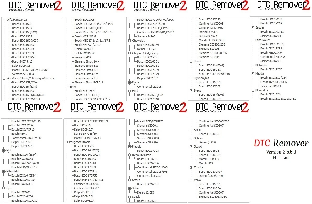 DTC Remover2 V2.5.6 Remover 2 DTCRemover for Car DTC Off Delete Software Remove or Disable DTCs in Different ECUs ECU Progammmer