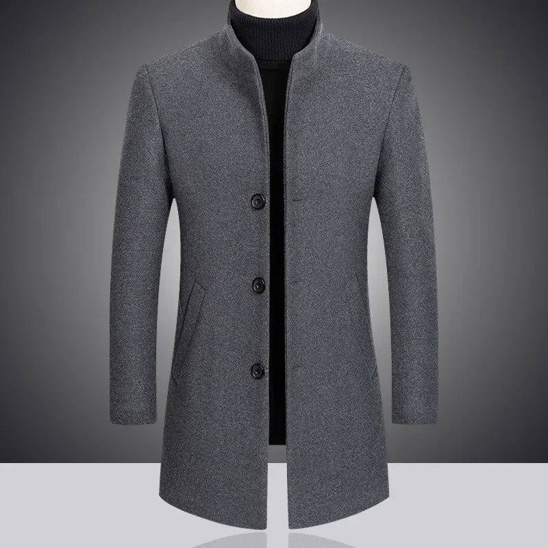 

Foreign Trade Korean Version Coat Men's Autumn and Winter Thickened Mid Length Winter Coat