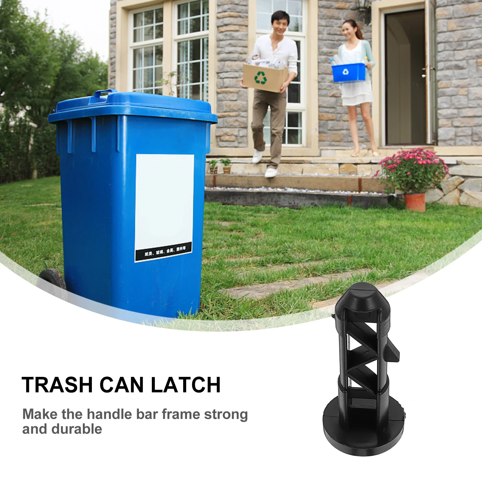 

10Pcs Trashcan Lid Link Shafts Plastic Connectors Covers Replacement Buckles Practical Trashcan Accessories Supplies