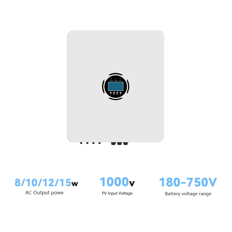 Hybrid Off-Grid Solar Inverter Single Phase 8KW/10KW/12KW/15KW WiFi Connectivity  Controller Ready Stock 400V Output Voltage