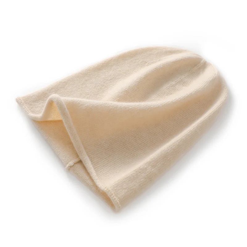 

DjzDsm New Winter 35% Cashmere Knitted Unisex Warm Hat High Quality Solid Leisure Sleeve Hat Men's And Women's High Quality Hat