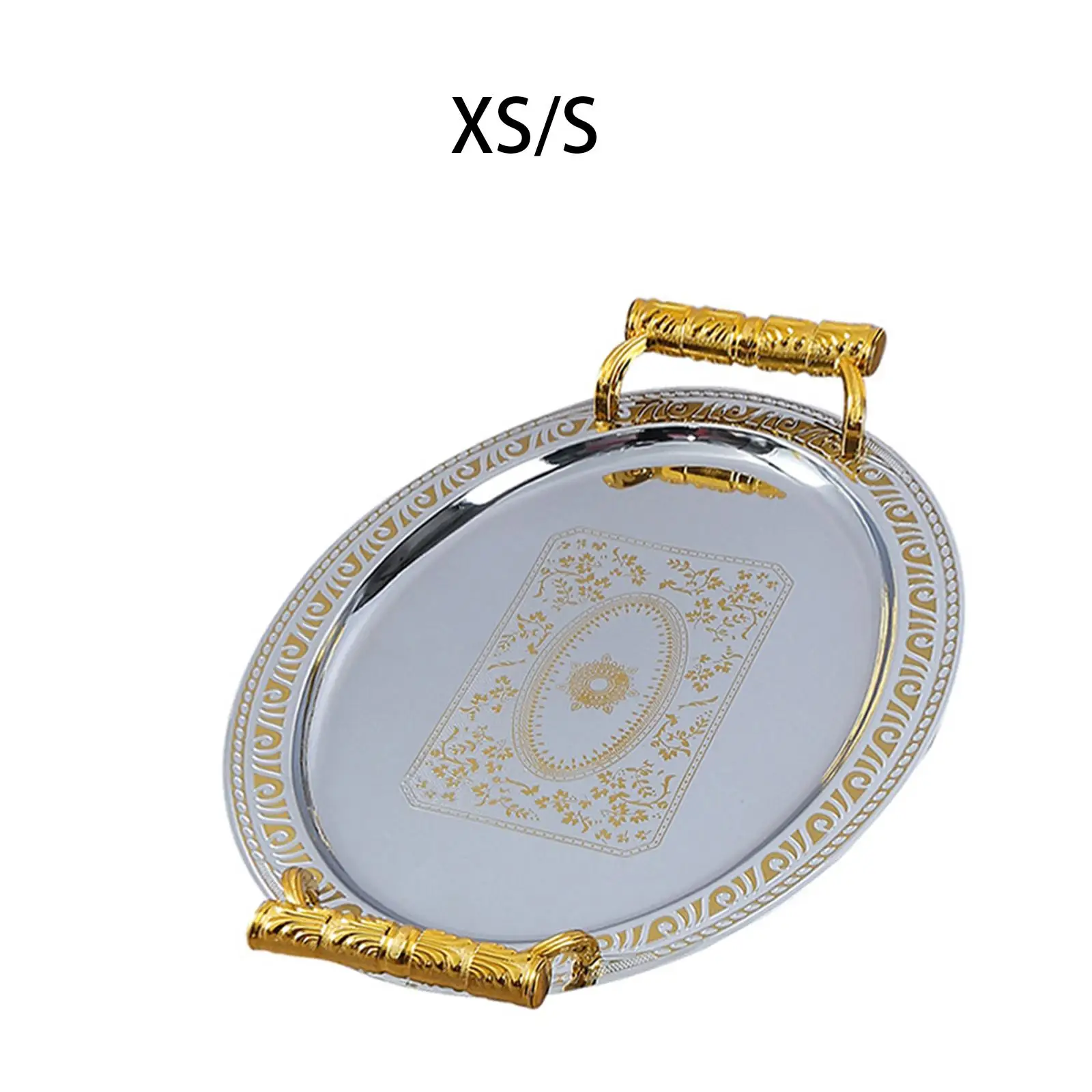 Decorative Serving Tray Oval Entertaining Tray for Household Birthday Dinner