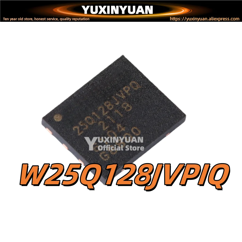 5/PCS New Original W25Q128JVPIQ 25Q128JVPIQ W25Q128JVPQ 25Q128JVPQ SON8 128M-bit serial flash memory chip In Stock