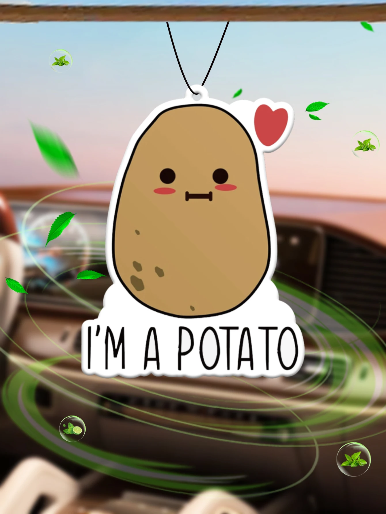 Potato I Am Potato Intercontinental Hotel (Aroma de Hotel) Perfume Neutral para Coche y Ambientador No Tóxico |     Aceites Esenciales Naturales y Tabletas Aromáticas (Noroili/Pomelo/Cedro) |     Tipo colgante y de doble propósito con clip de ventilación 