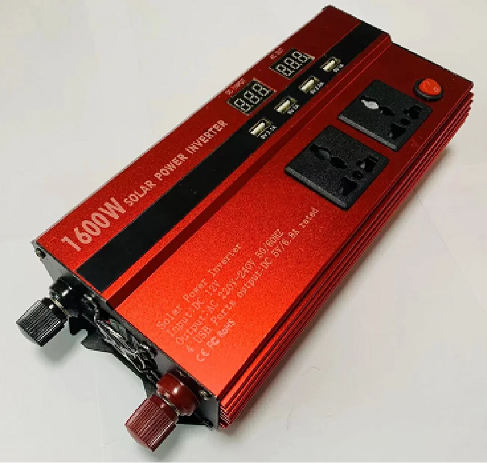 High Efficiency 1600W 2000W 3000W 4000W 5000W Car Inverter DC12V to AC200v-240V Solar Inverter with 4Usb Output Ac Inverter