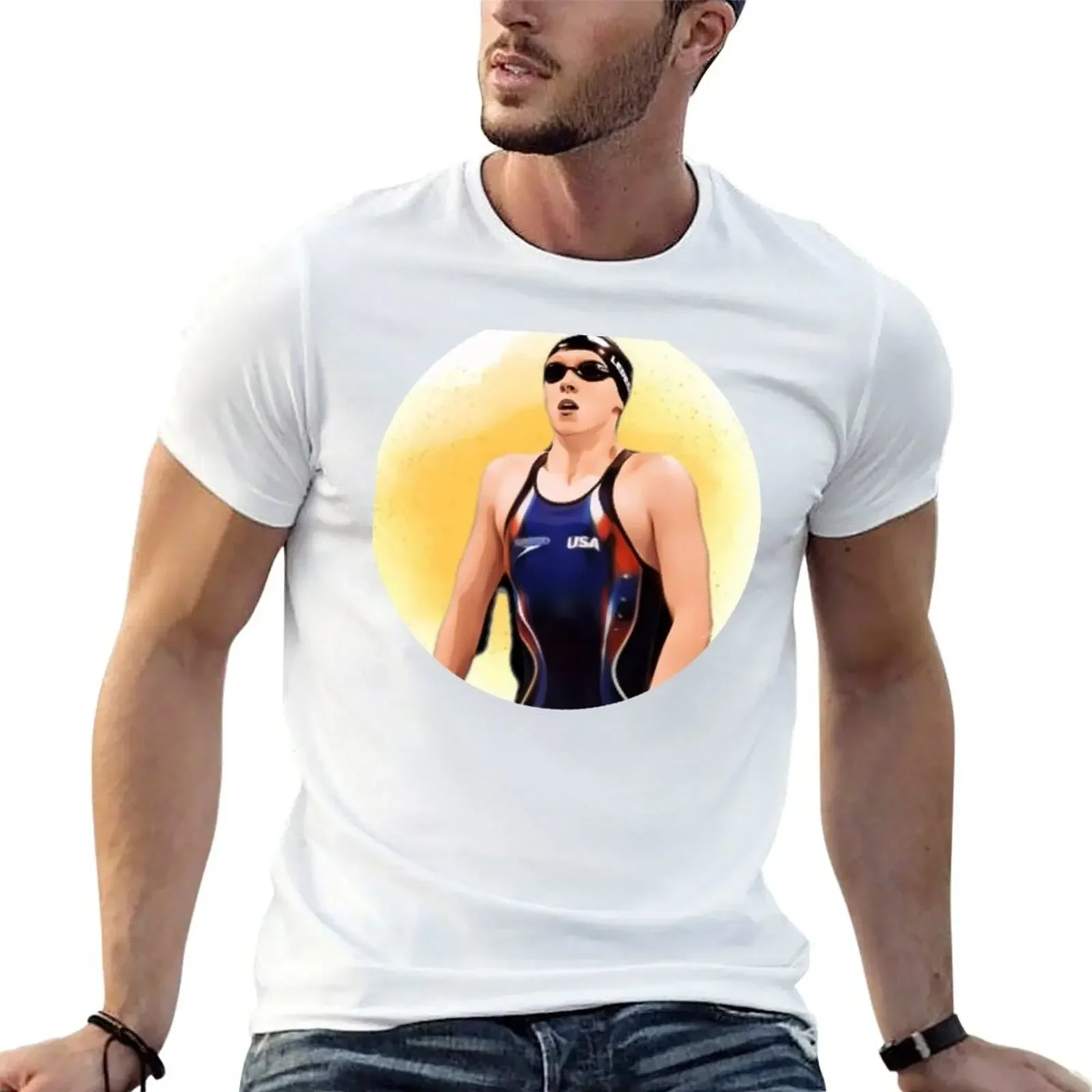 Katie Ledecky USA Swimmer T-Shirt customs design your own anime tshirt shirts graphic tee men