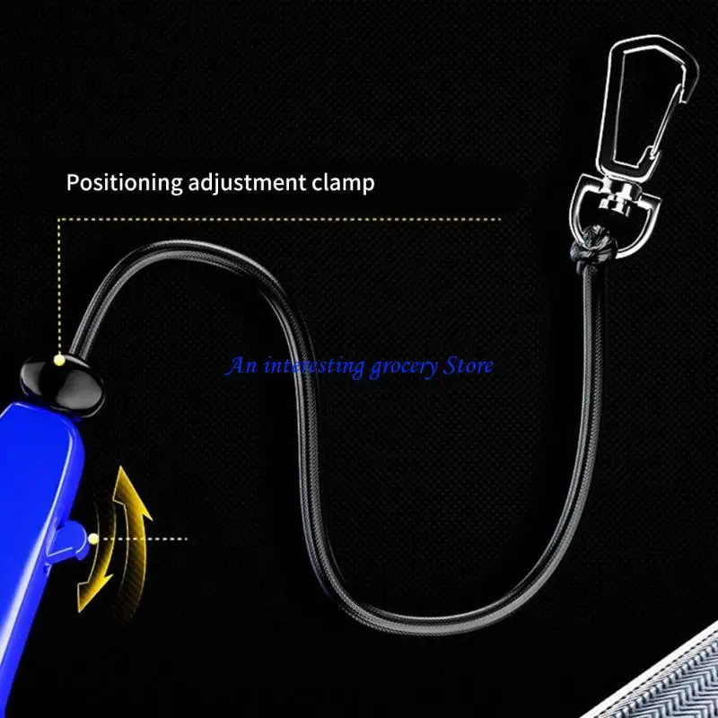 652D Fishing Rod Retention Cord with Secure Clip Mount, Shock-Control Line and Storage Case for Angling Days Outdoors